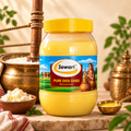 Sewari Pure Desi Ghee Bilona Process. Shows bilona process in the background